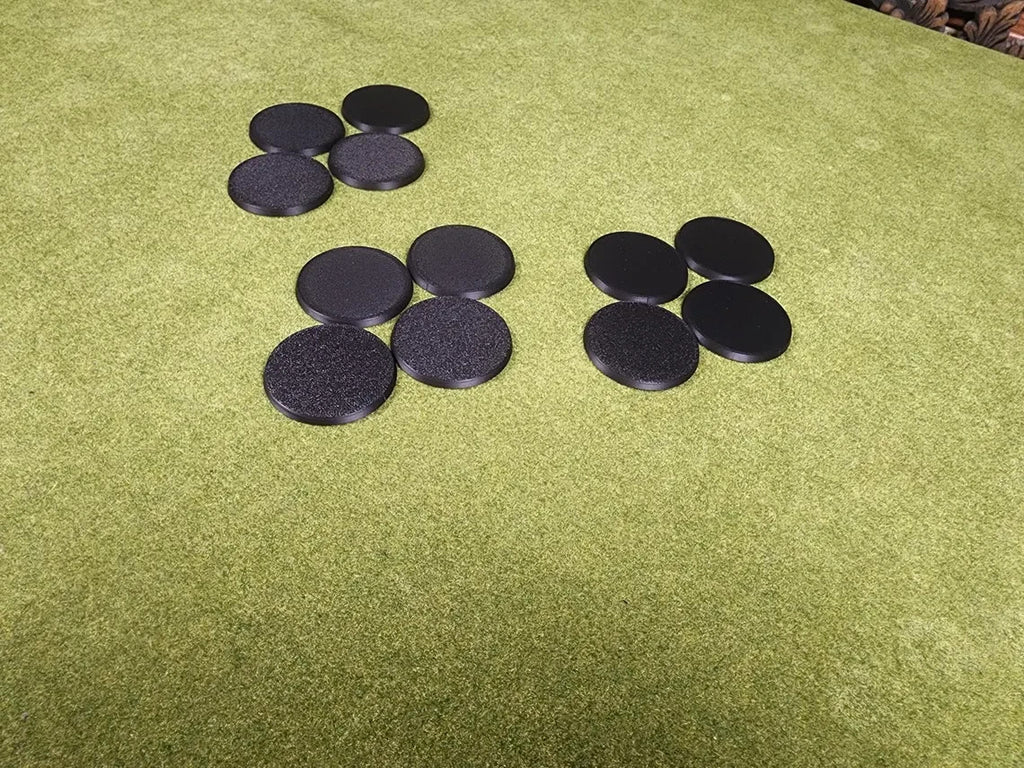 50mm Round Bases - Plain Beveled Bases - Wargaming Old School Bases