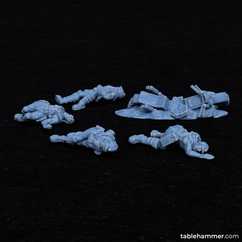Human Biker Casualties 3D TTRPG Props