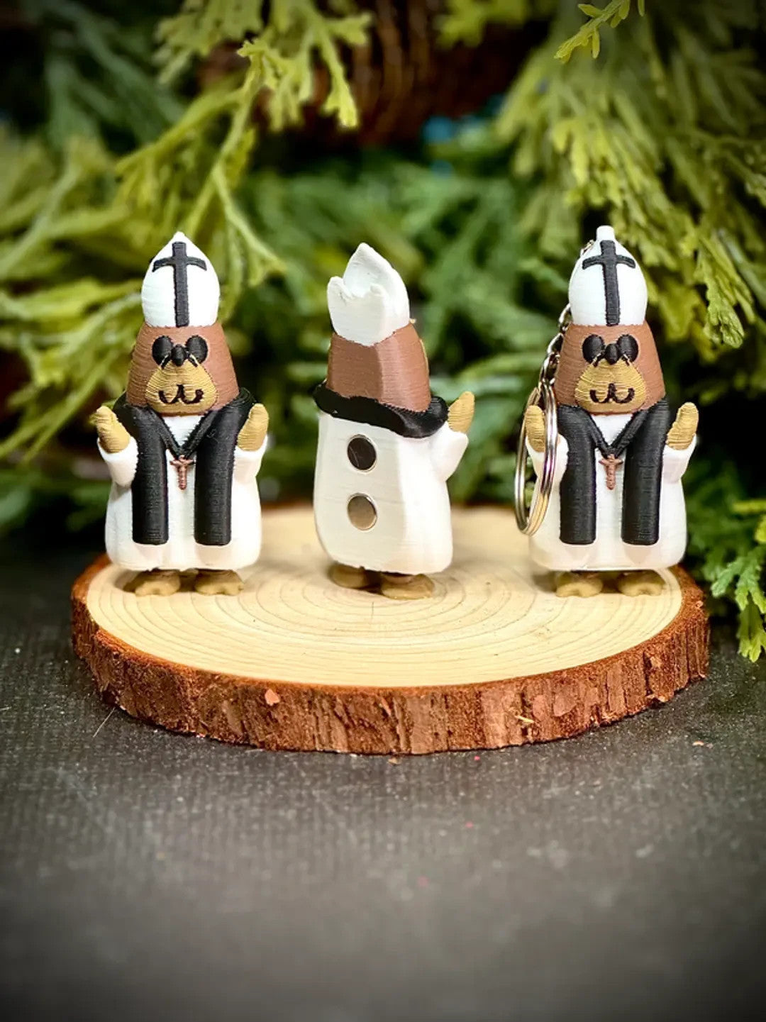 Holy Moly - St Bear-instein -Ursine Priest Magnet, Keychain, Figurine (unpainted)