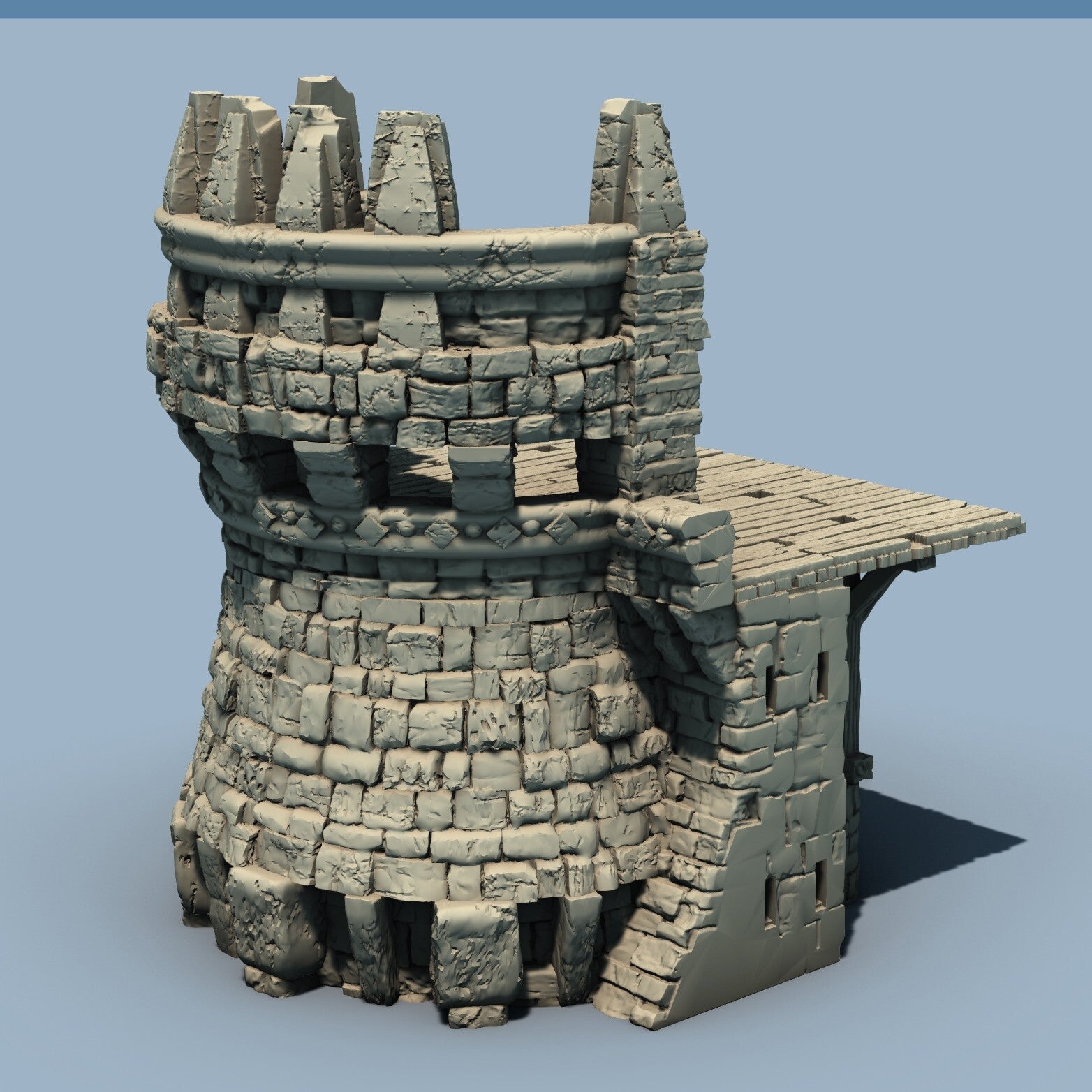 Expansion Citadel Wall Straight Half Tower