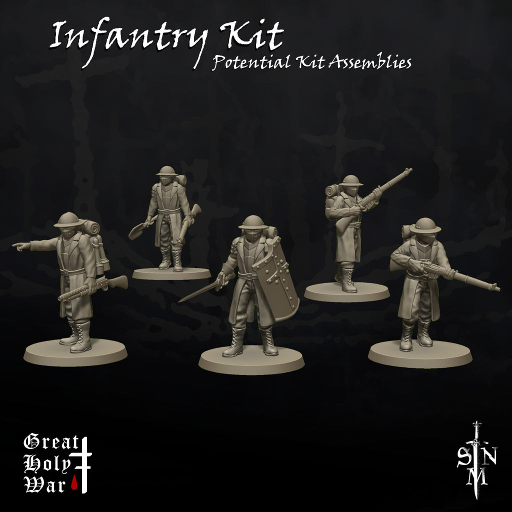 Great Holy War: Infantry Kit - Trench Crusaders - Grimdark Infantry