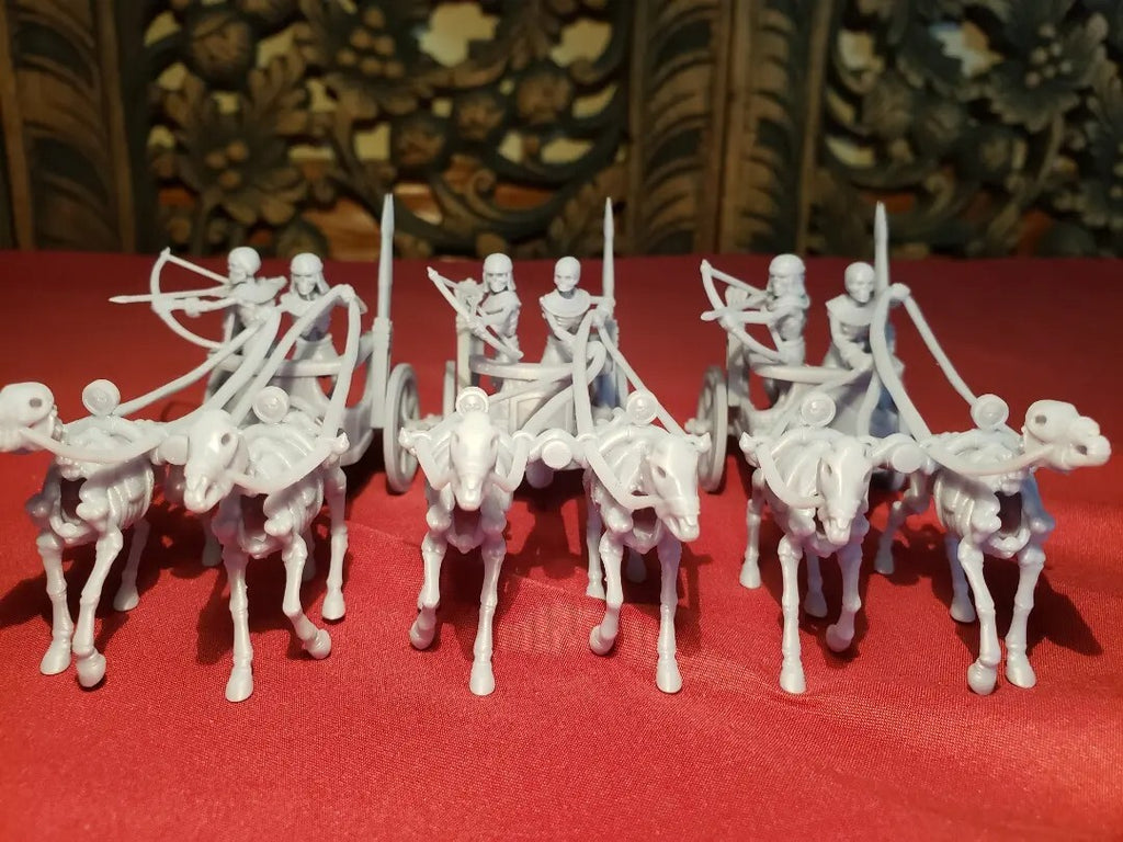 Ancient Charioteers - Skeleton Tomb Chariots - Desert Undead