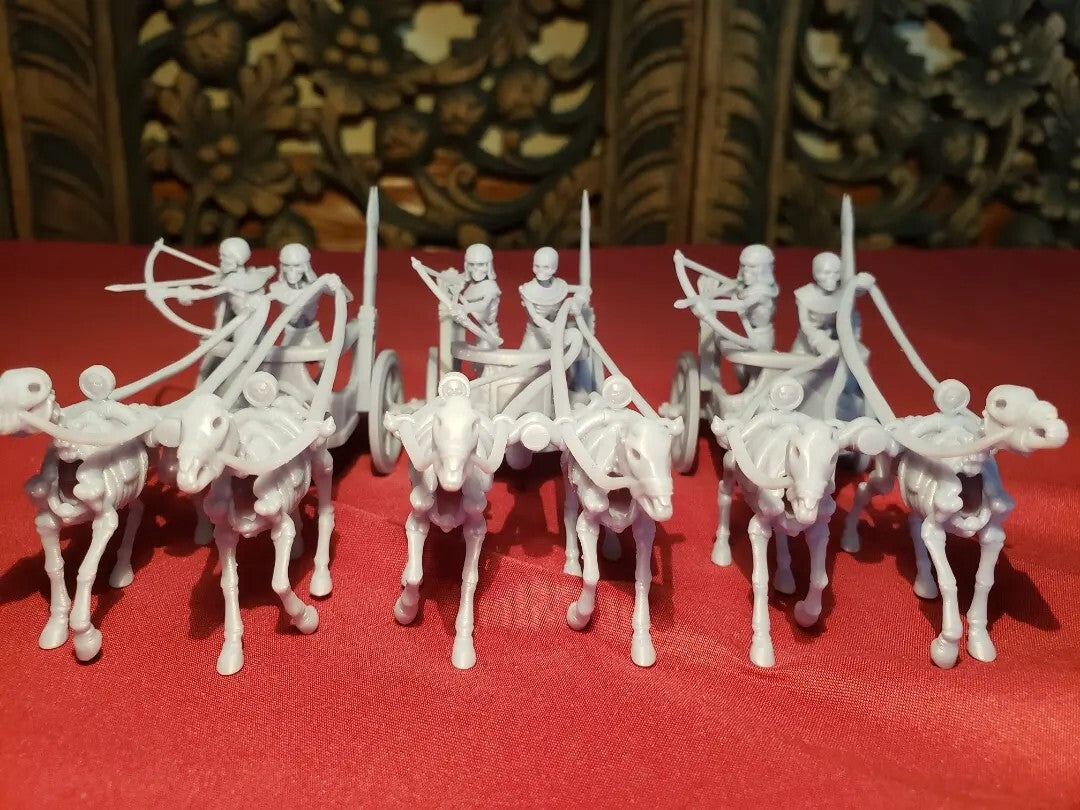Ancient Charioteers - Skeleton Tomb Chariots - Desert Undead