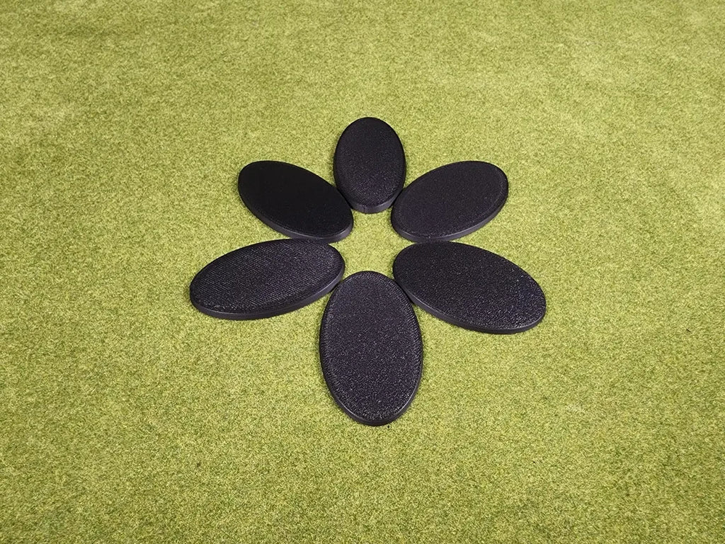 75x42mm Oval Bases - Plain Beveled Bases