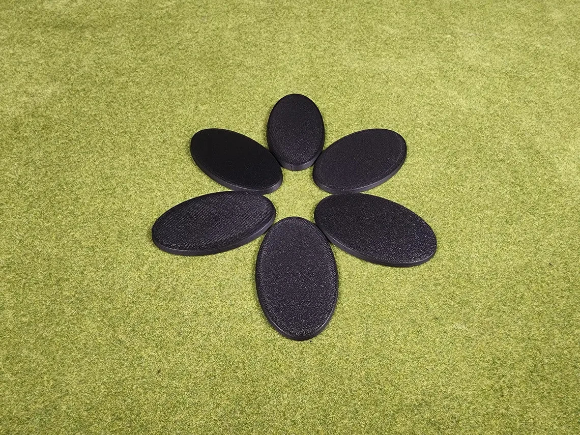 75x42mm Oval Bases - Plain Beveled Bases