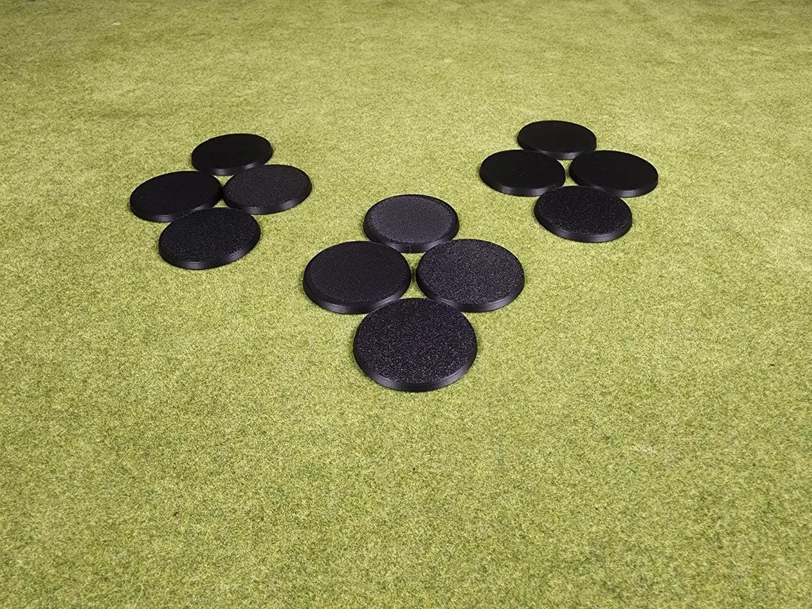 50mm Round Bases - Plain Beveled Bases - Wargaming Old School Bases