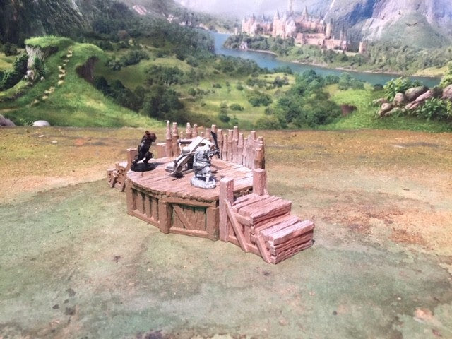Ballista Platform with Palisade - Long Range Warfare - Wood Structure - Archery