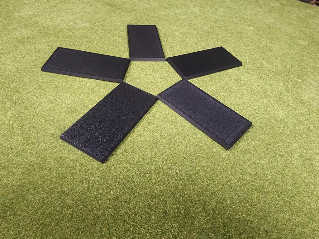 50x100mm Square Bases - Plain Beveled Bases - Wargaming Old School Bases