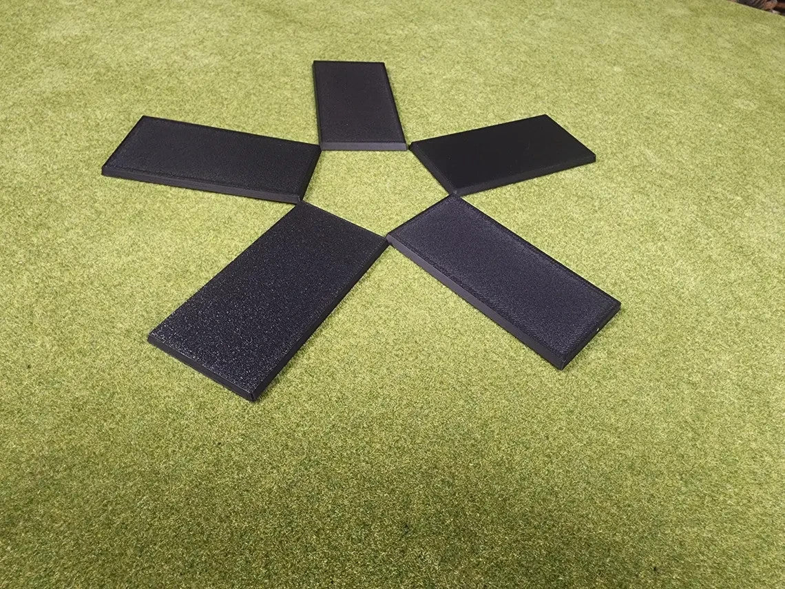 50x100mm Square Bases - Plain Beveled Bases - Wargaming Old School Bases