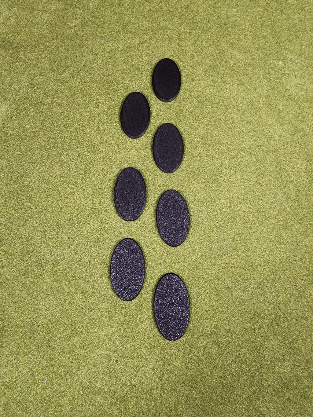 60x35mm Oval Bases - Plain Black Beveled Bases - Wargaming Old School Bases