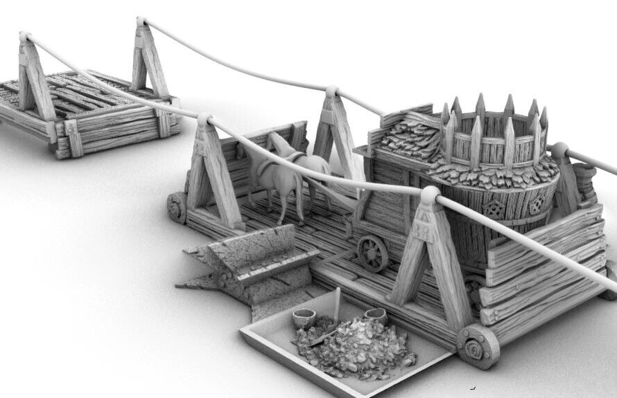 Darkage River Steam Ferry - Wooden Barge -Passage Boat -Tethered Crossing Device