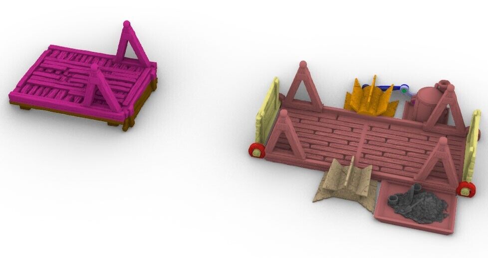 Darkage River Steam Ferry - Wooden Barge -Passage Boat -Tethered Crossing Device