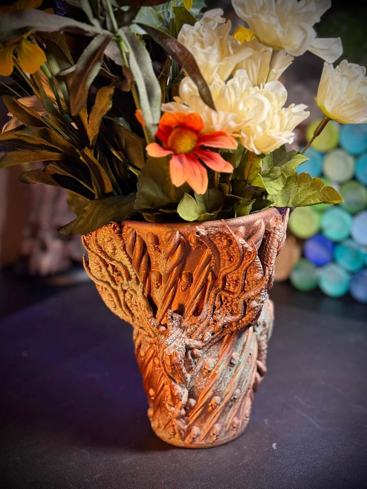 The Dragon Angel Vase - Decorative DnD Table Centerpiece (unpainted)