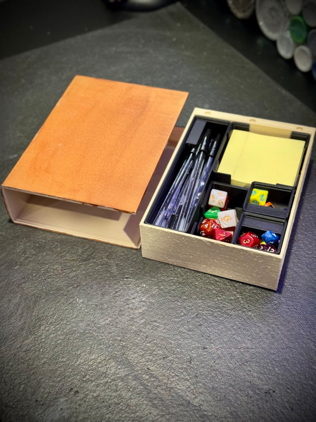 The Book Box - Secret Bookshelf Holder - Case for DnD Models and Dice (unpainted)