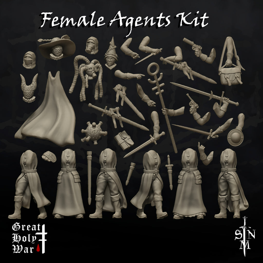 Great Holy War: Female Agents Kit - Bomb Witch - Medic - Trench Crusaders