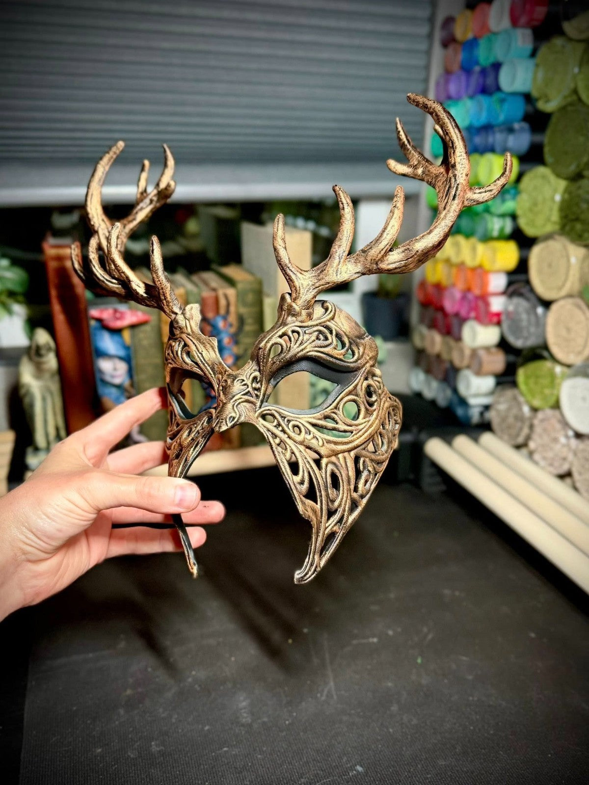 Stag Masquerade Mask - Cosplay - Renaissance Mask (unpainted)