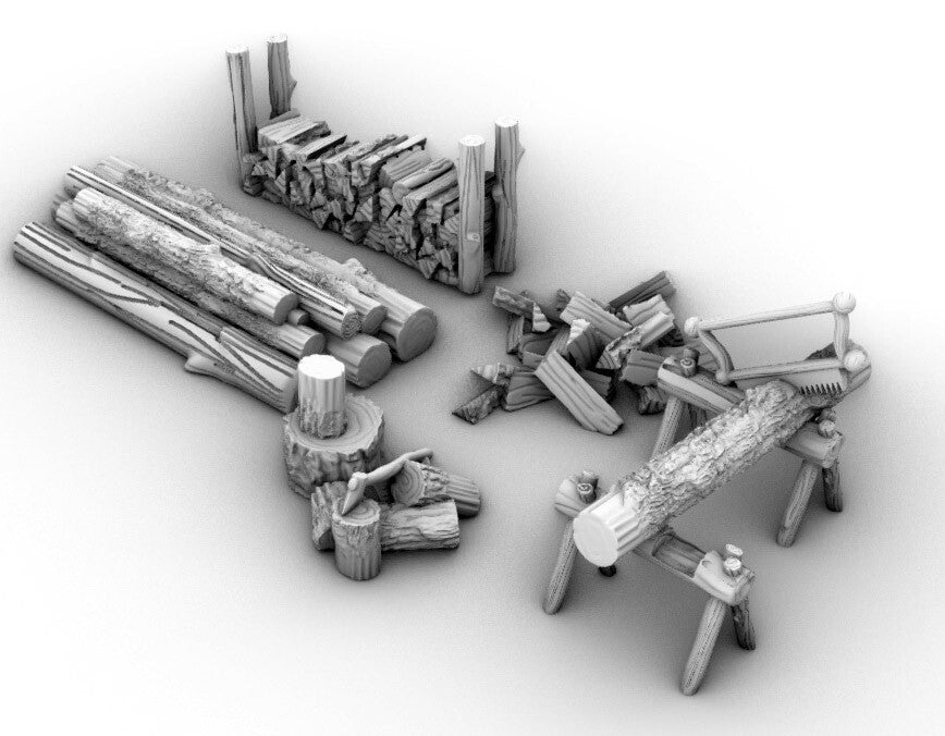 Wood Chopping Work Site