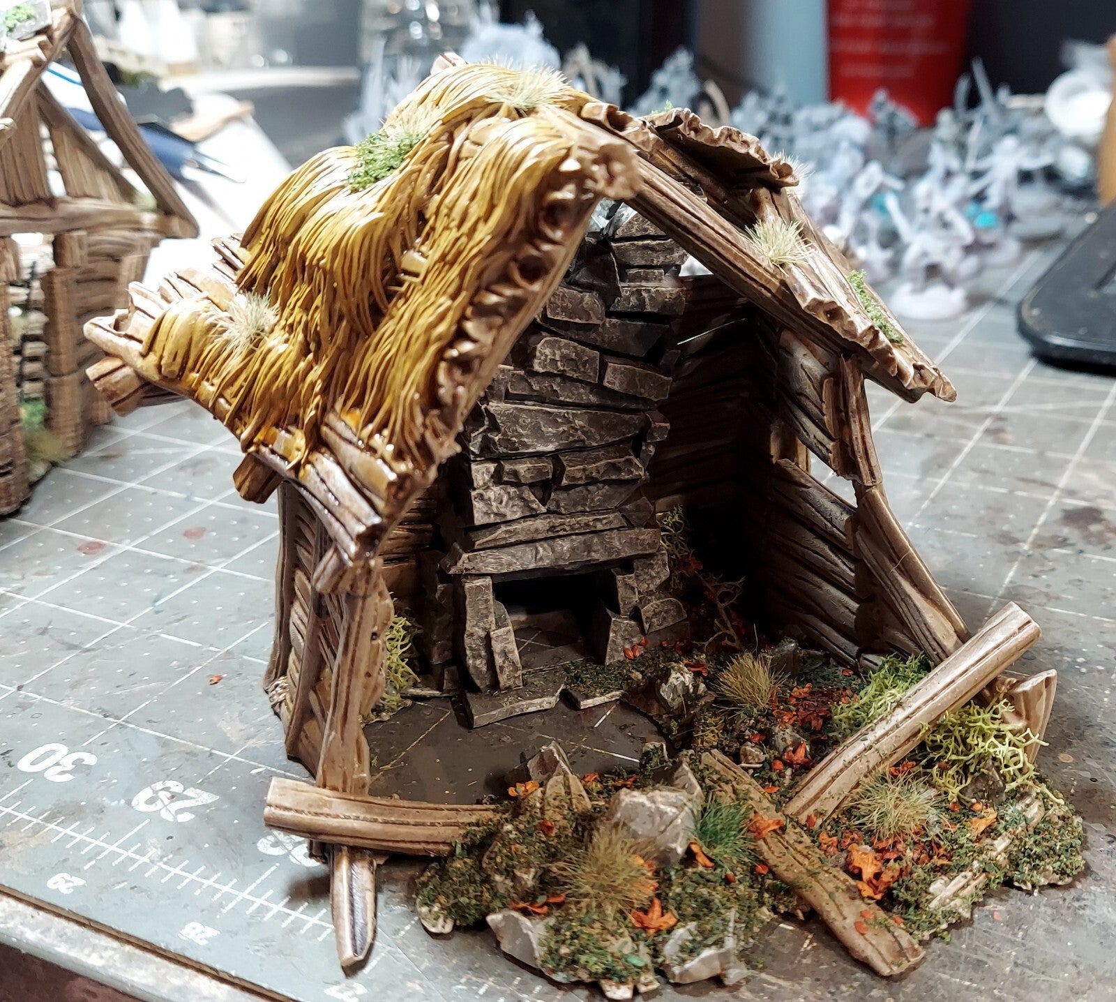 Wood Shack Ruin 1 - Ruined Hut - Destroyed Building -Damaged Home -Wreck Terrain