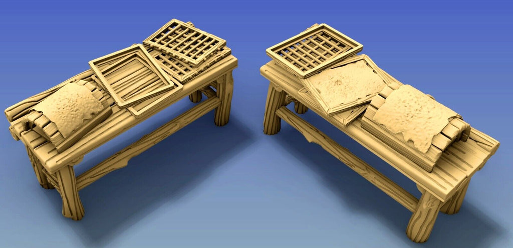 Paper Mill - Parchment Workshop - Shelves, Machines, and Press for Stationery