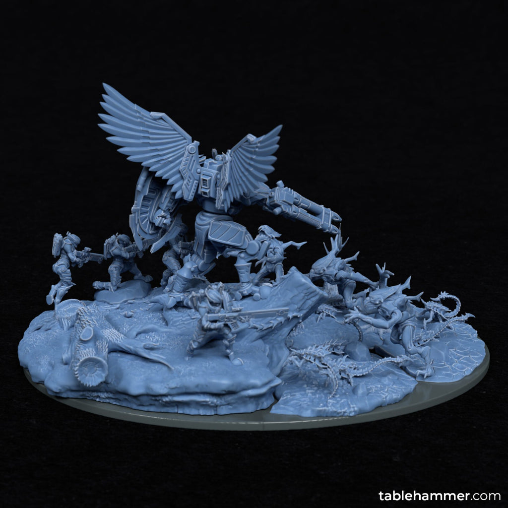 Hold the Line – Cinematic 3D printable sci-fi diorama