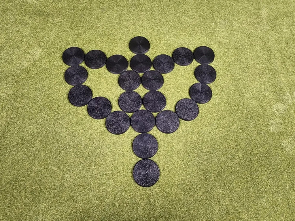 40mm Round Bases - Plain Beveled Bases - Wargaming Old School Bases