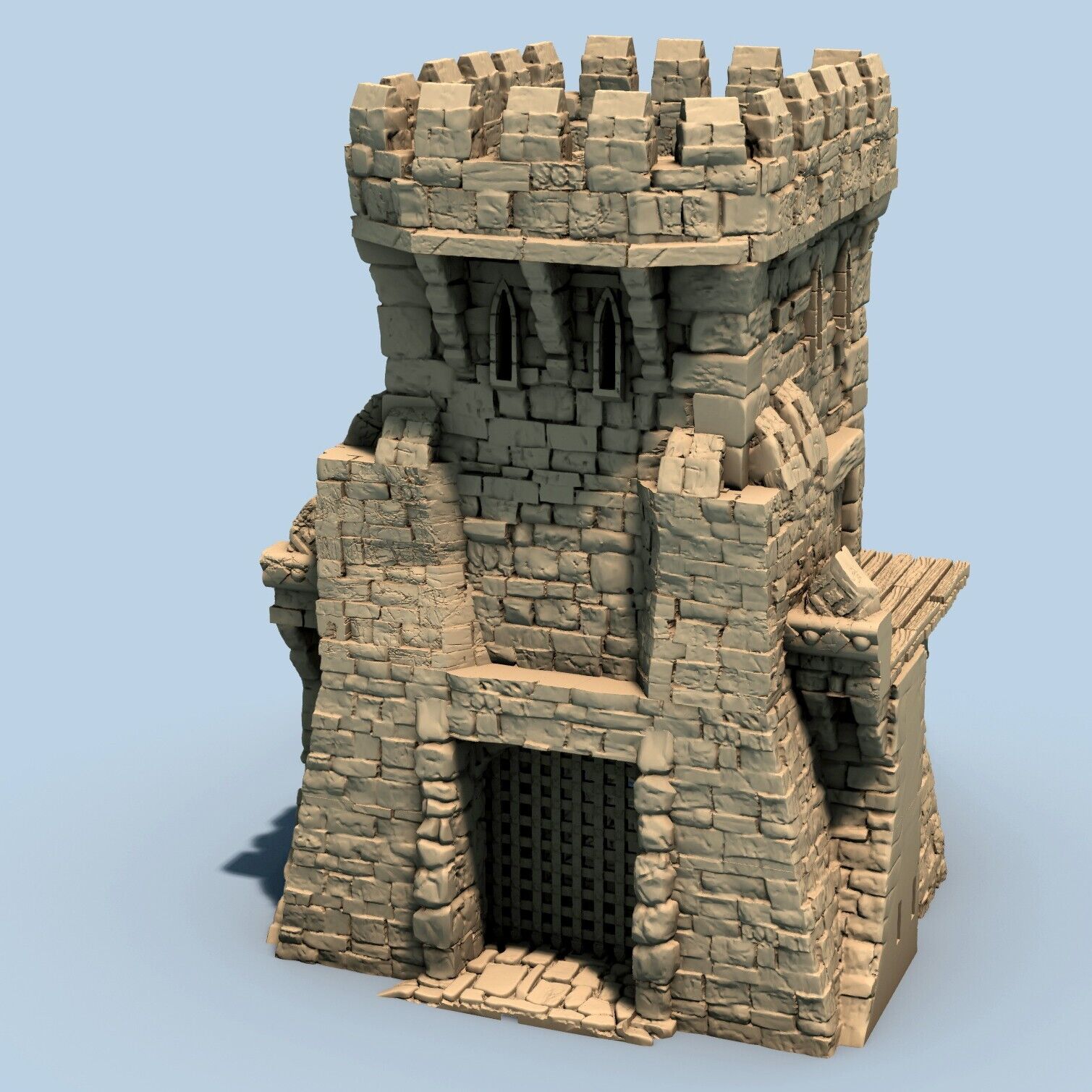 Small Gate - Medieval tabletop terrain - Castle Tower