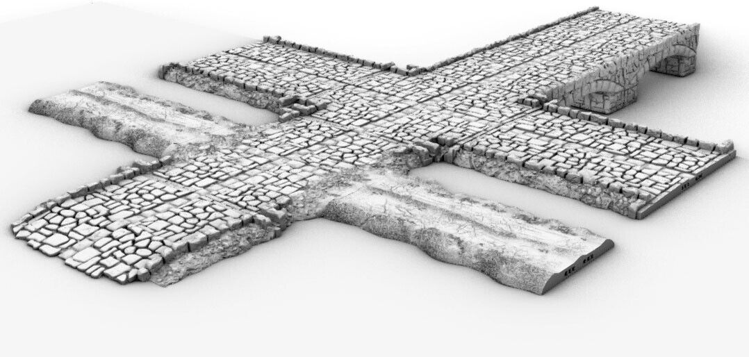 Kings Road and Town Square Terrain - Cobblestone Bridge and Pathways-Dirt Avenue