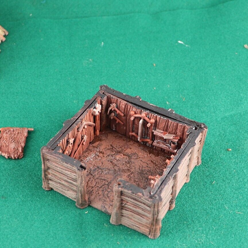 Tool Shed with Slide in Walls - Small Hut Terrain - Thatch Building - Work House