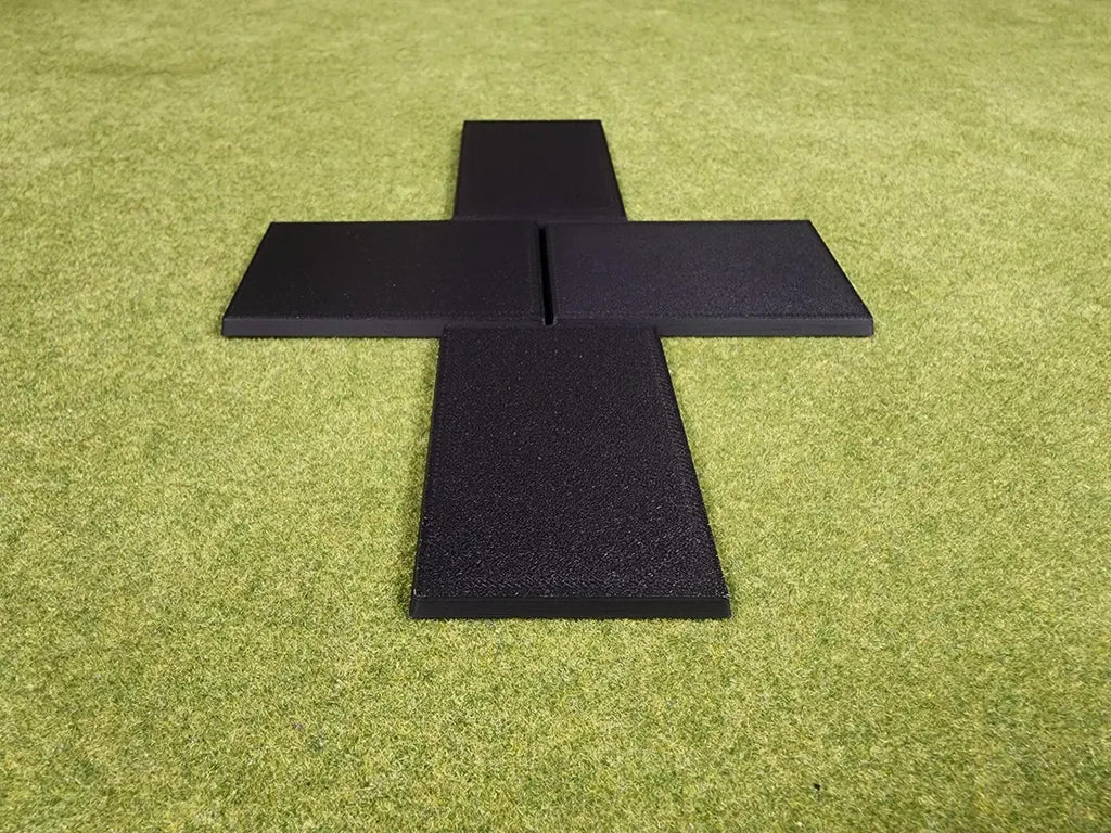 40x60mm Square Bases - Plain Beveled Bases - Wargaming Old School Bases
