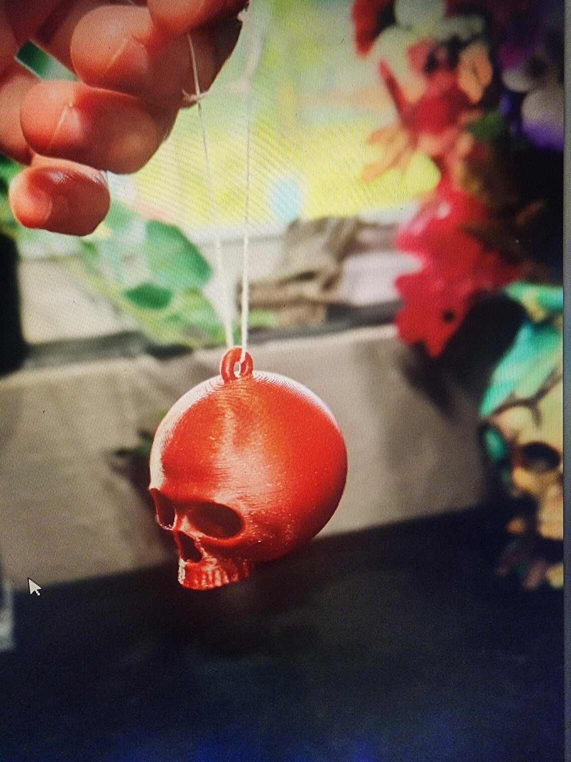 Skull Christmas Tree Ornament - Halloween Christmas Gift (unpainted)