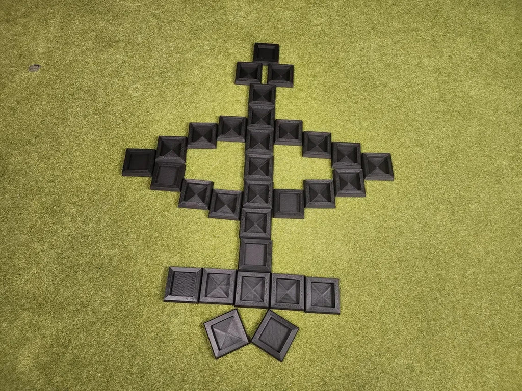 20mm Square to 30mm Square Base Adapters - Base Conversions Wargaming Old