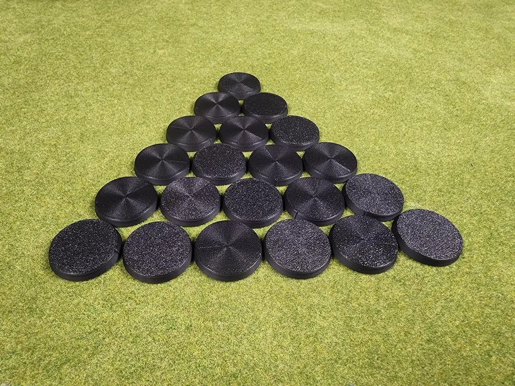 32mm Round Bases - Plain Beveled Bases - Wargaming Old School Bases