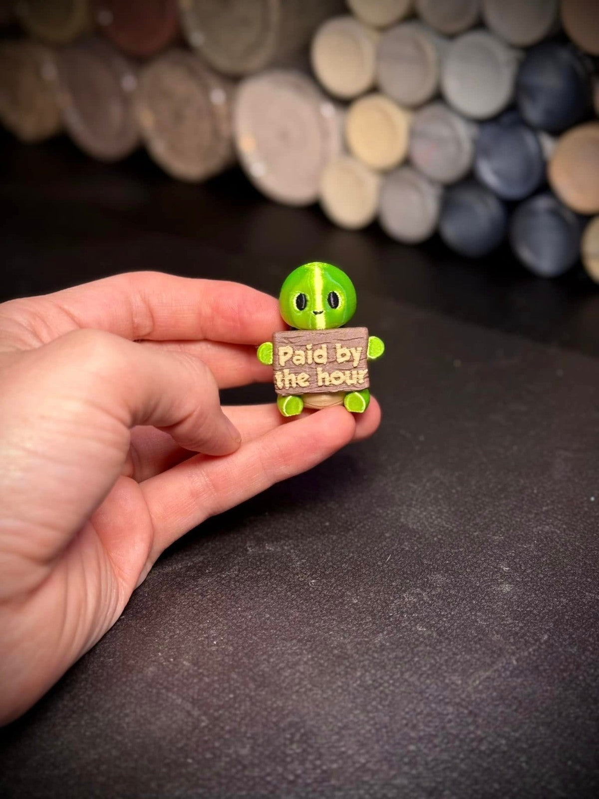 Timmy the Timely Turtle - Ultra Cute Magnet, Keychain, and Figurine (unpainted)