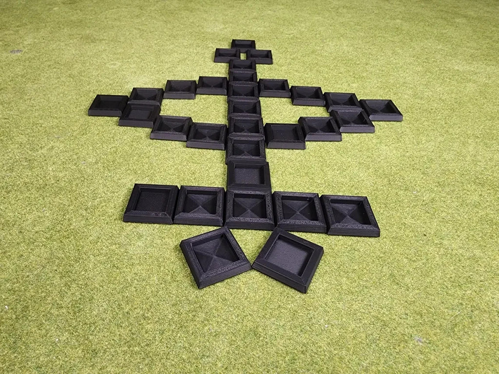 20mm Square to 30mm Square Base Adapters - Base Conversions Wargaming Old