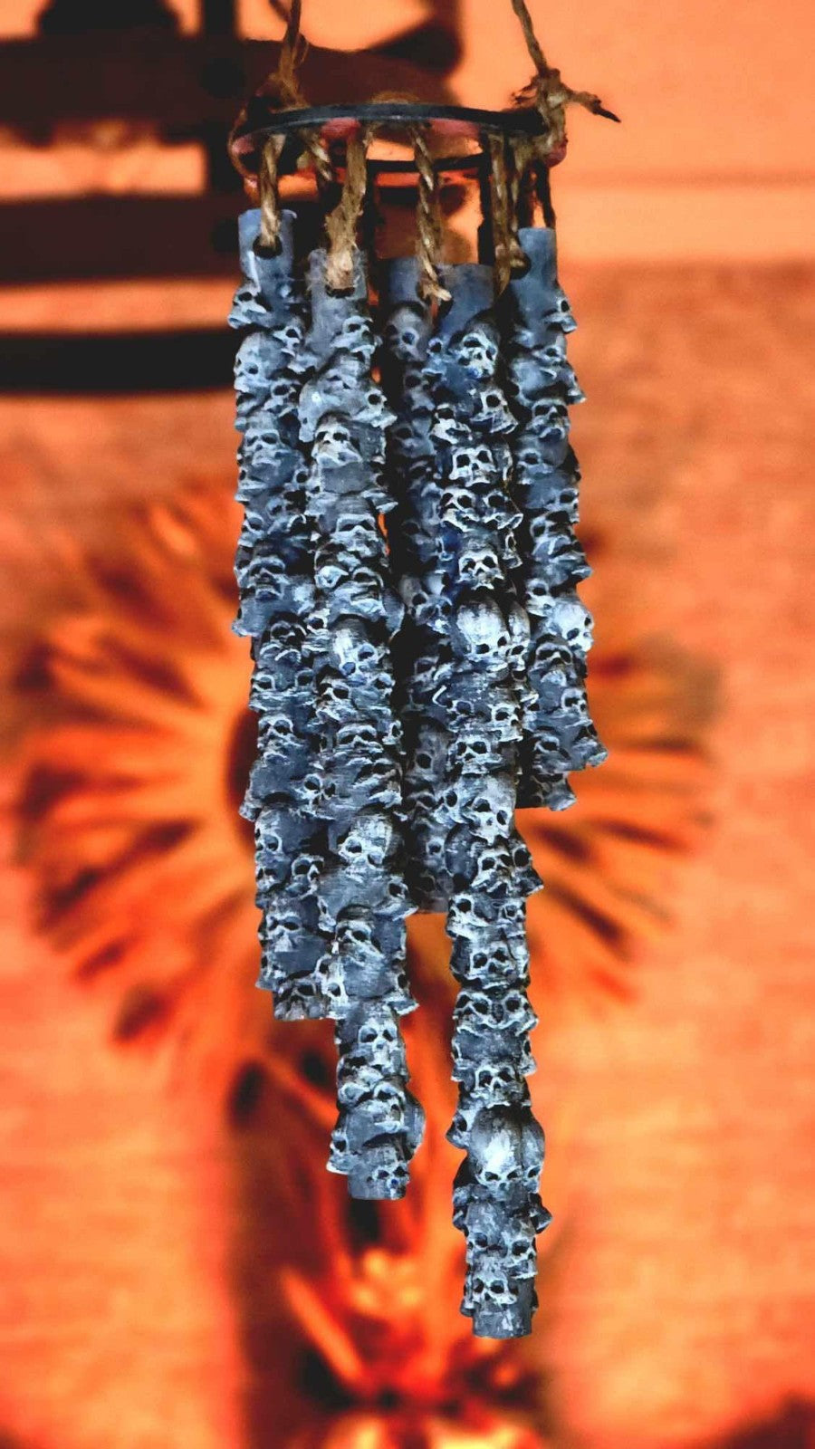 Decorative Skull Wind Chimes - Gothic Decor - Scourge Bone Chimes (unpainted)