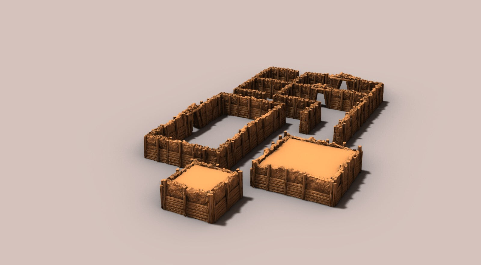 Interior Mine Walls15 Walls, modular with 6x2mm Magnet Slots