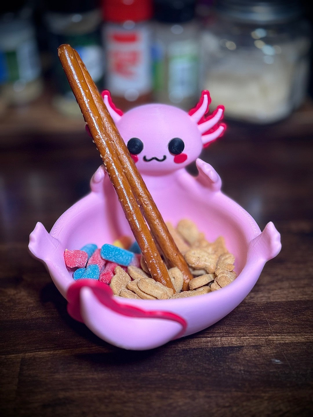 Snaxolotl Snack Bowl - Cute Amphibian Bowl - House Warming Gift (unpainted)