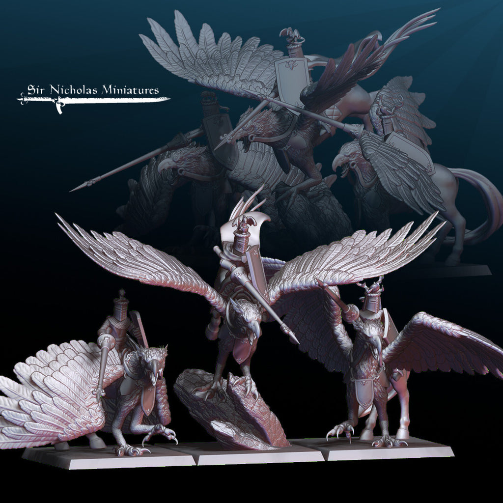 Griffon Knights – Knights on Hippogriff – Flying Crusader Knights