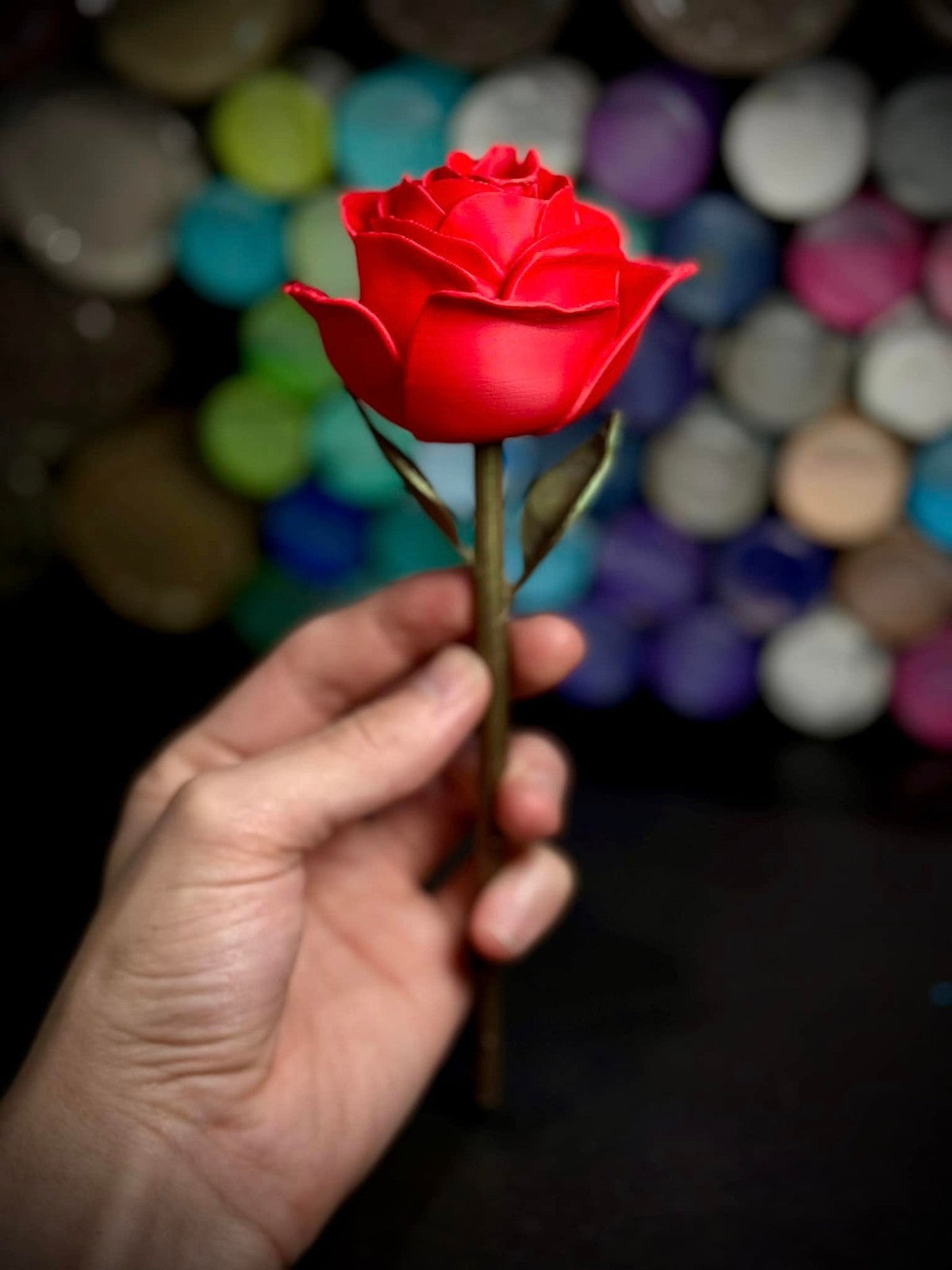 Rose with Stem - Evergreen Home Decor (unpainted)