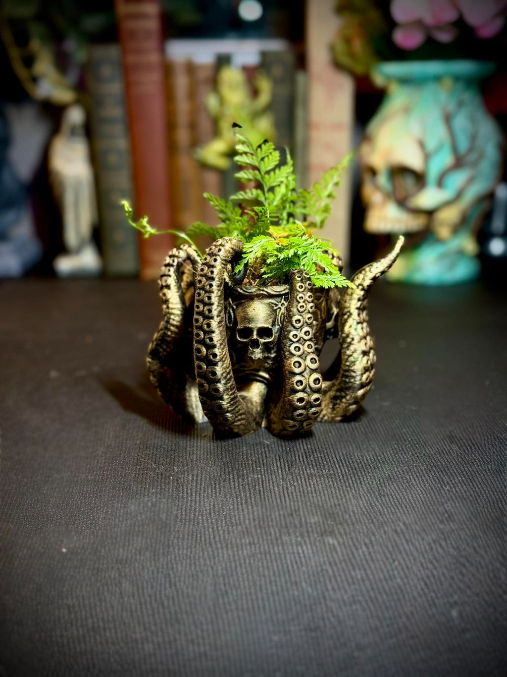 Gothic Octopus Planter - Nautical Decor (unpainted)