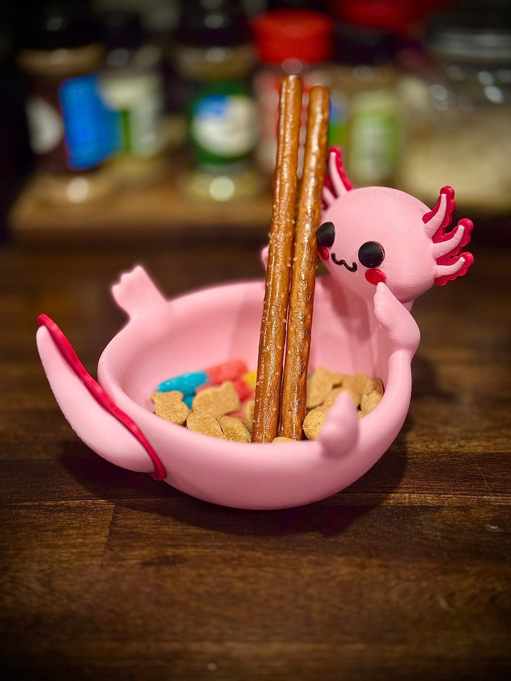 Snaxolotl Snack Bowl - Cute Amphibian Bowl - House Warming Gift (unpainted)