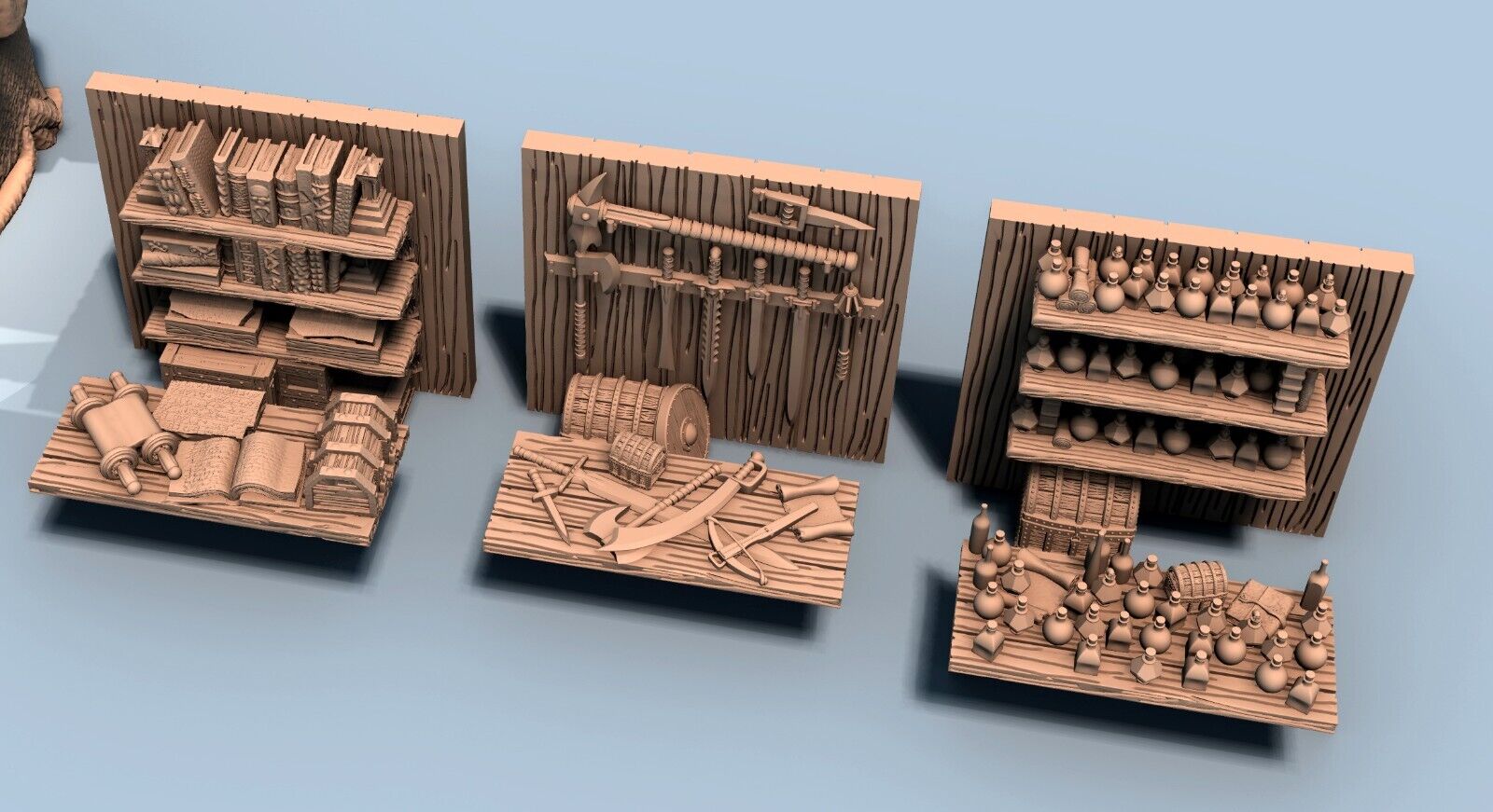 Merchant Tents and Insert Inventory - Mini Terrain Decor - Small Store Buildings