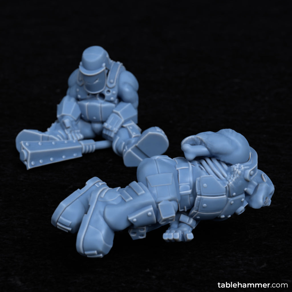 Ogre Casualties (scifi ogre security team corpses) -Infantry Bodies and Cadavers