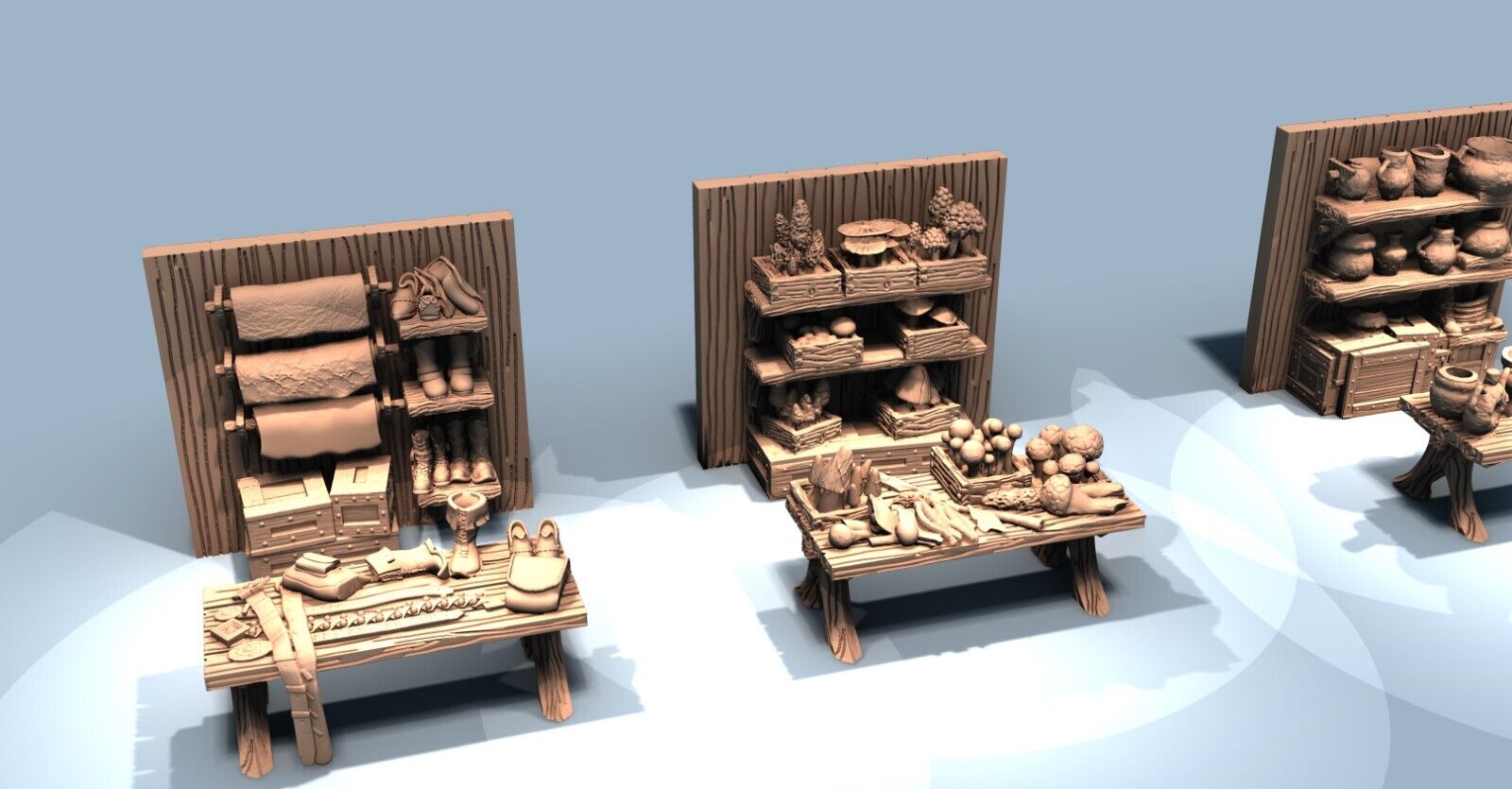 Merchant Tents and Insert Inventory - Mini Terrain Decor - Small Store Buildings