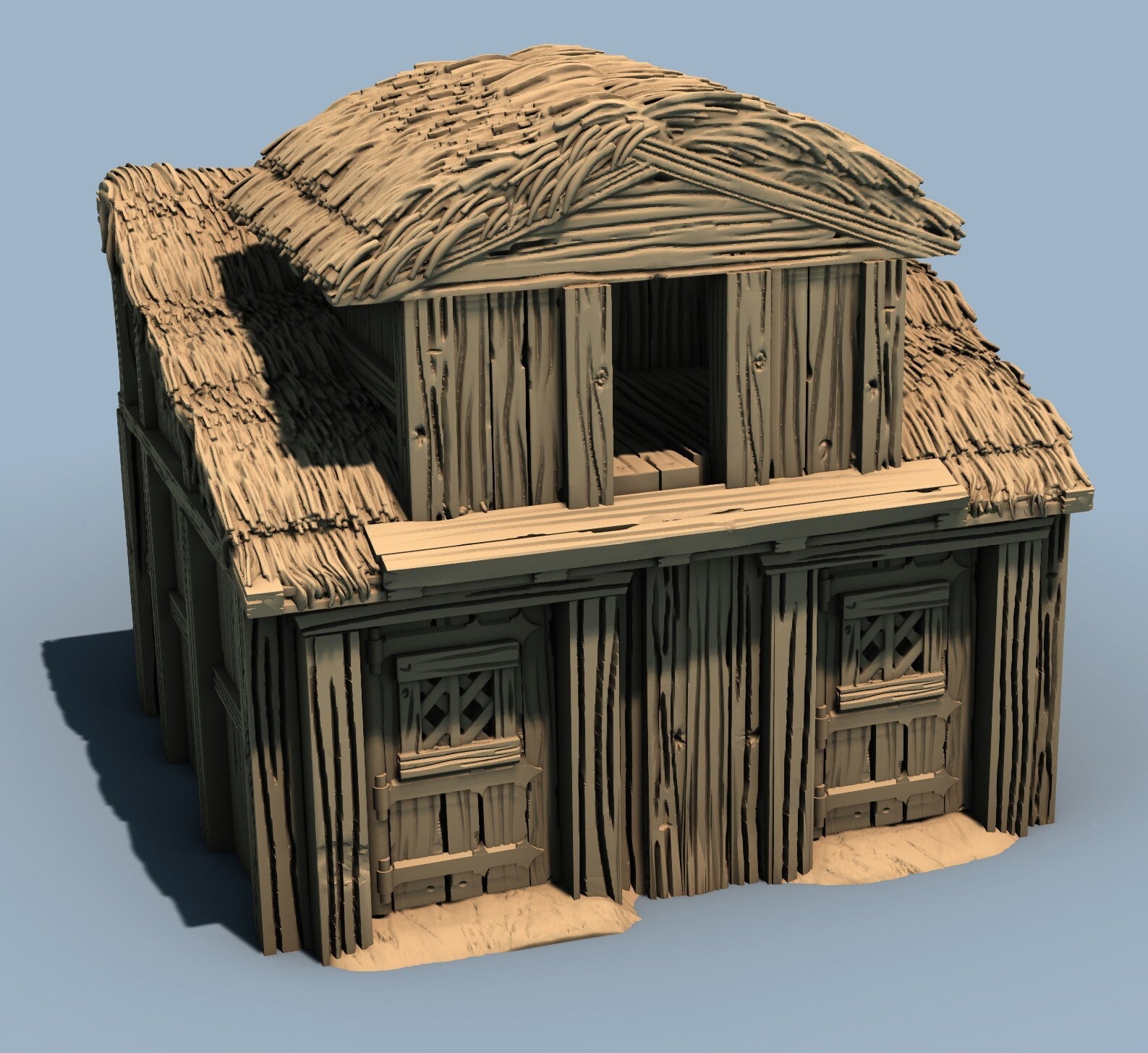 Side Stable - Mini Terrain - Small Home Building - Timber Hut - Row House