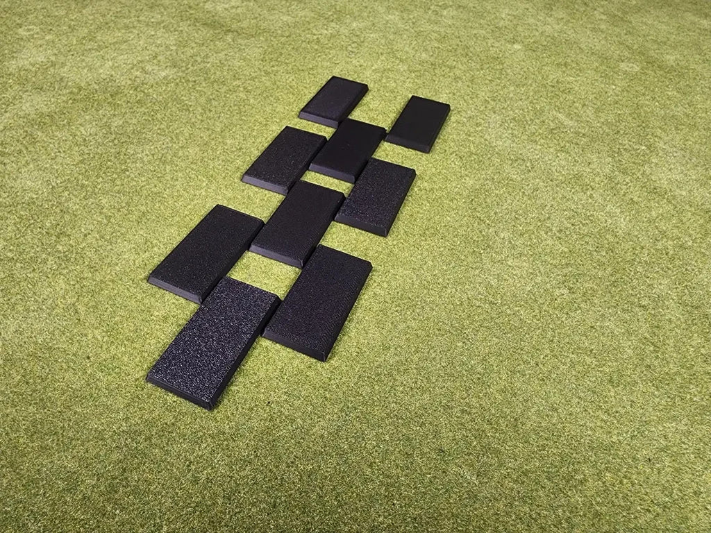 30x60mm Square Bases - Plain Beveled Bases - Wargaming Old School Bases
