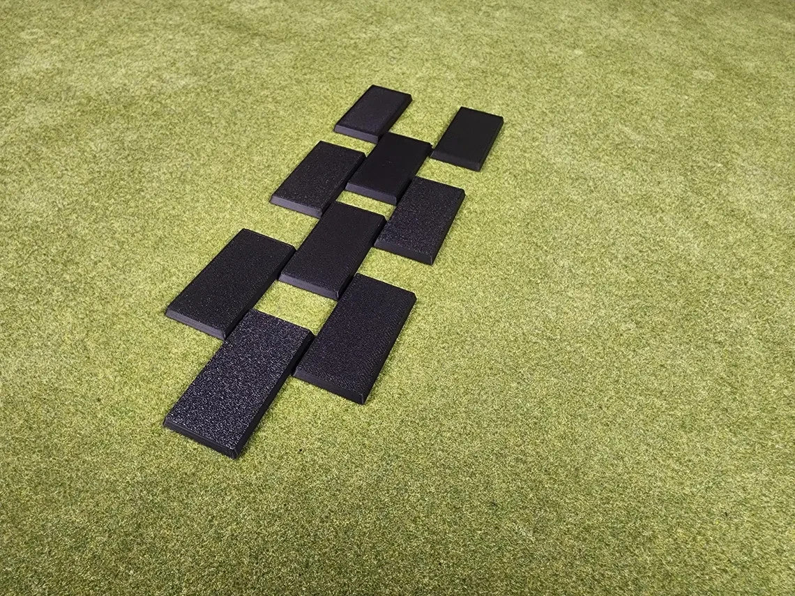30x60mm Square Bases - Plain Beveled Bases - Wargaming Old School Bases