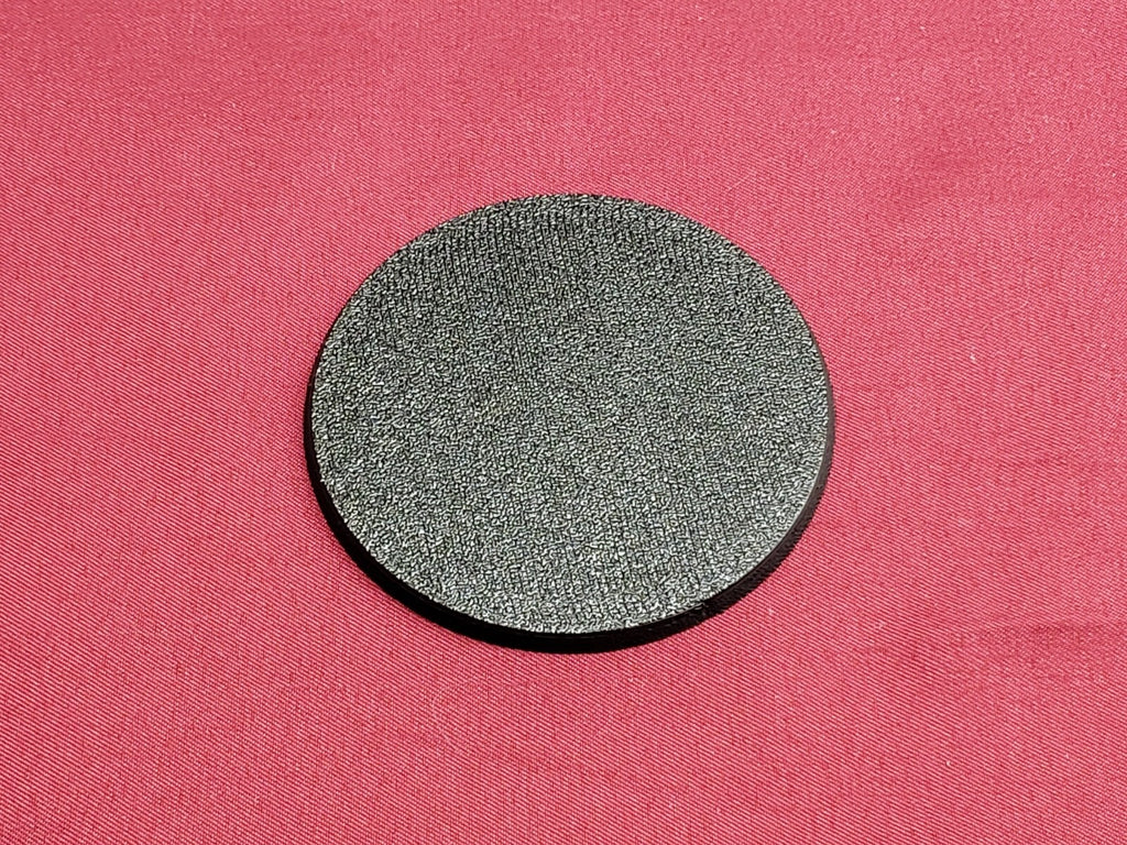 60mm Round Bases - Plain Black Beveled Bases - Wargaming Old School Bases