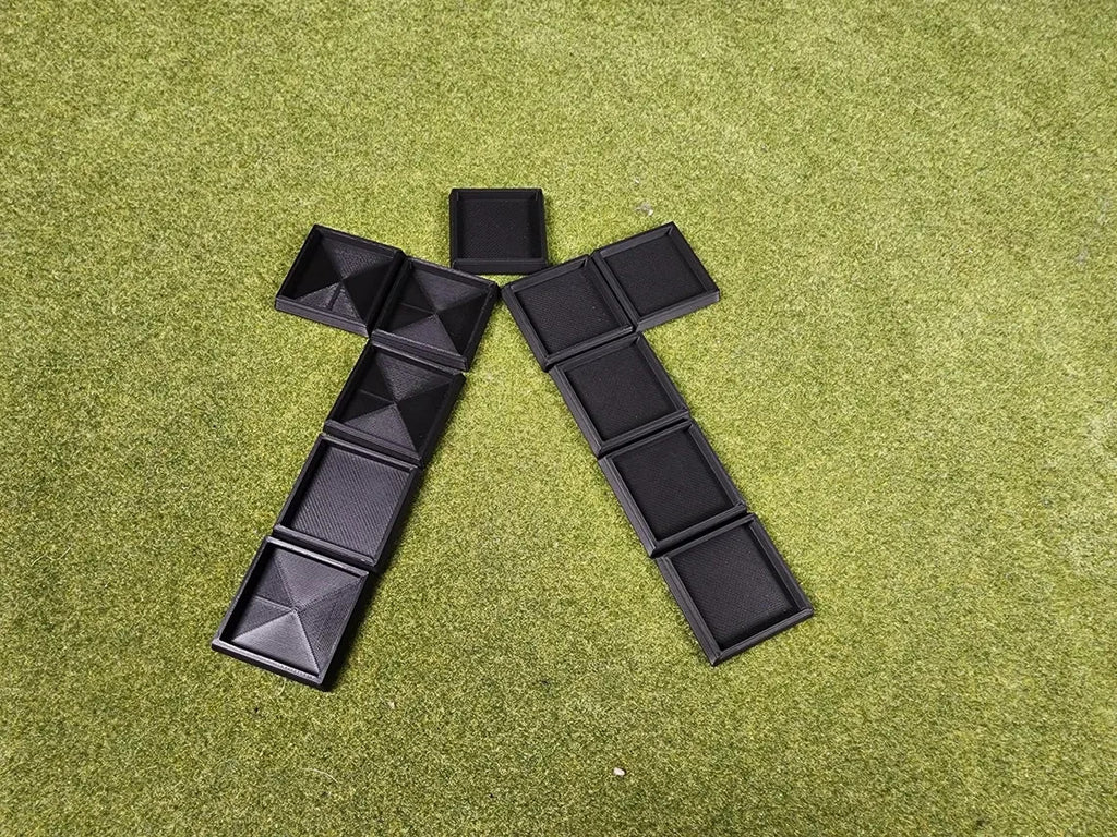 25mm Square to 30mm Square Base Adapters - Base Conversions Wargaming Old School