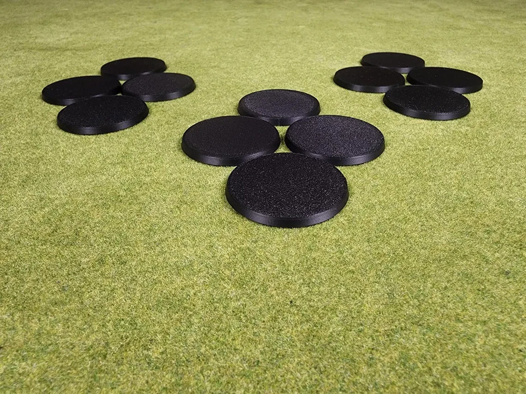 50mm Round Bases - Plain Beveled Bases - Wargaming Old School Bases
